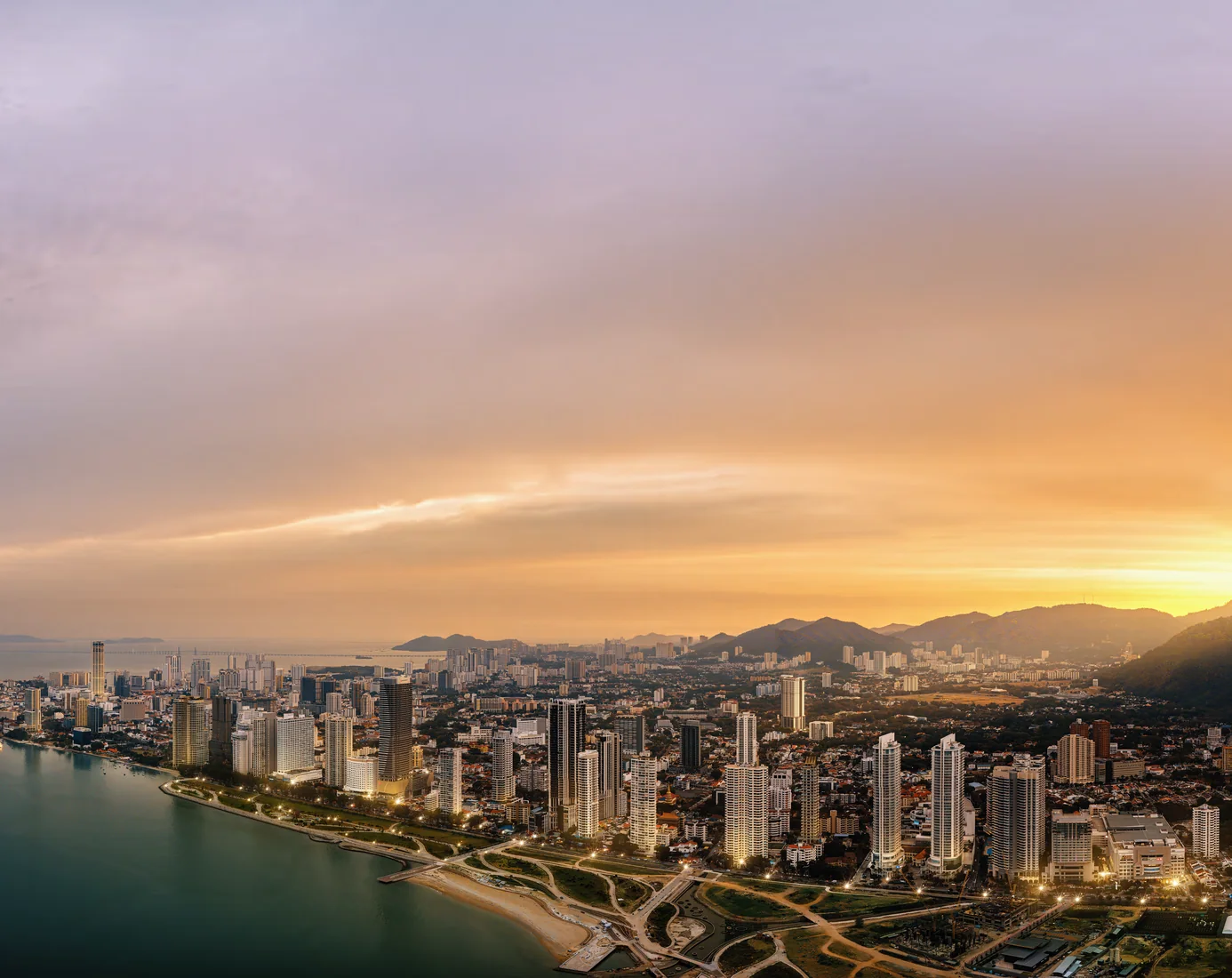 Gurney Bay and the Penang city skyline