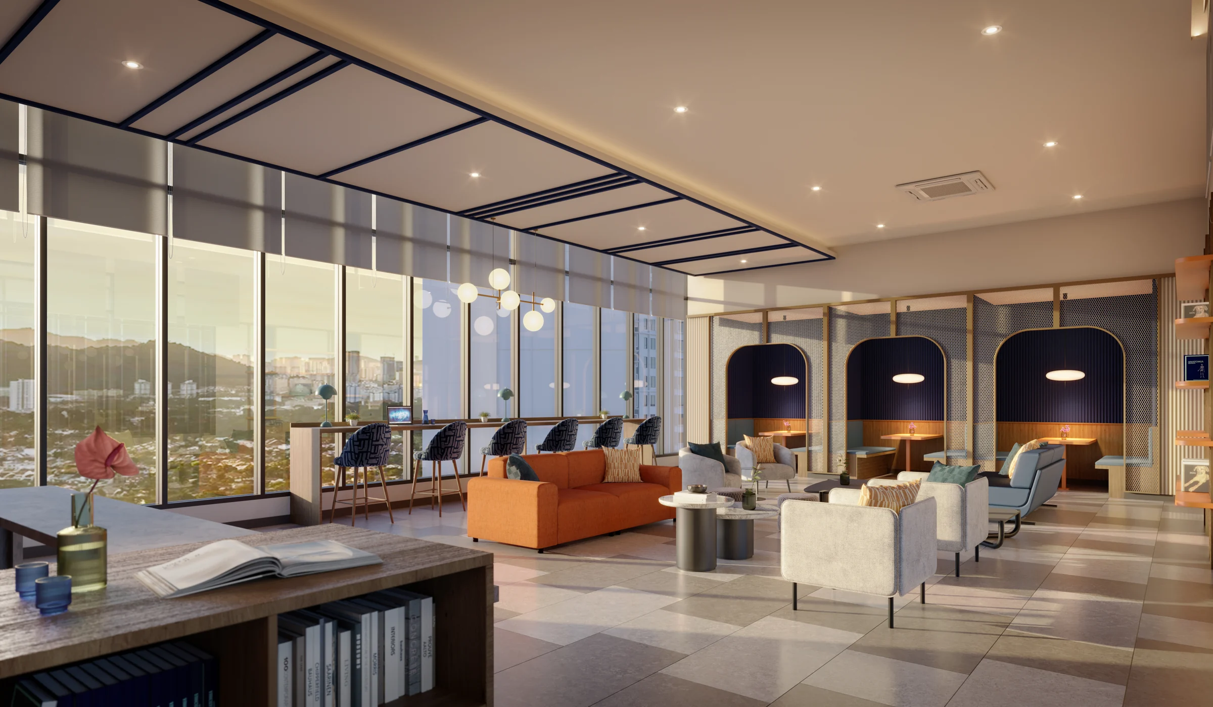 Keeperz co-working lounge artist impression