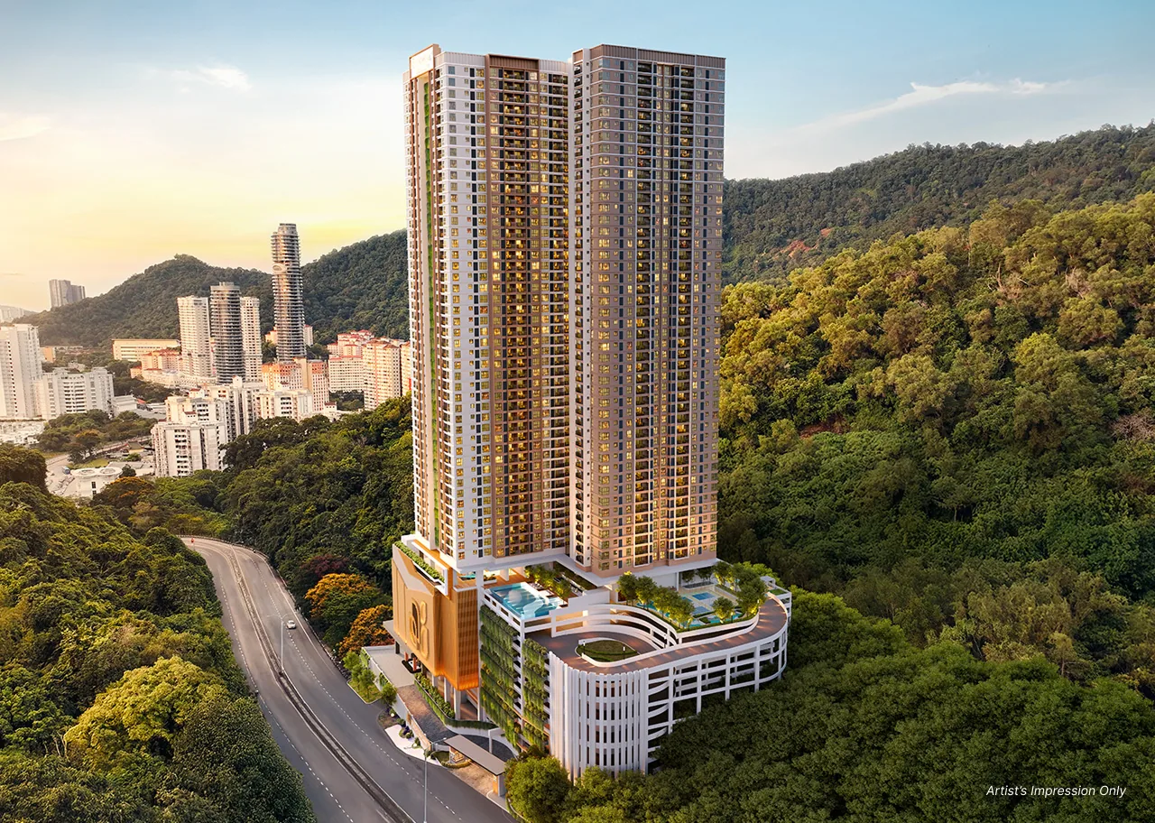 Pinnacle Bukit Gambier with Bukit Gambier greenery and surrounding city artist impression