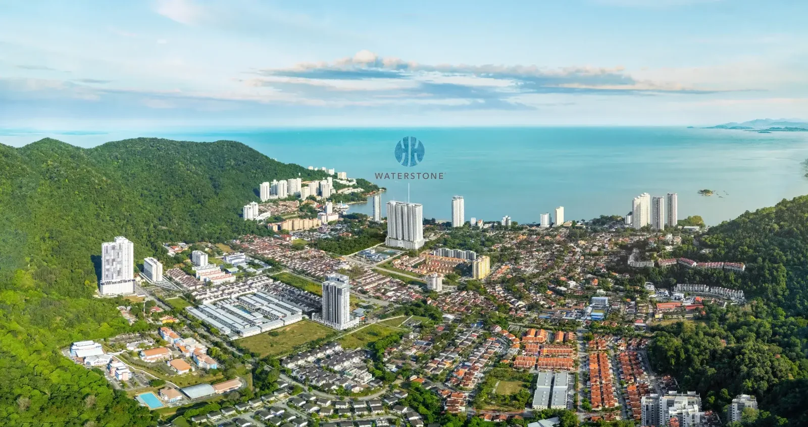 Waterstone Residence shown within the wider Tanjung Bungah setting